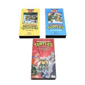 Vintage Burger King Teenage Mutant Ninja Turtles TMNT VHS Lot 90s Cartoons